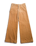 RALPH LAUREN/ Corduroy Cuffed Wide Trousers Brown