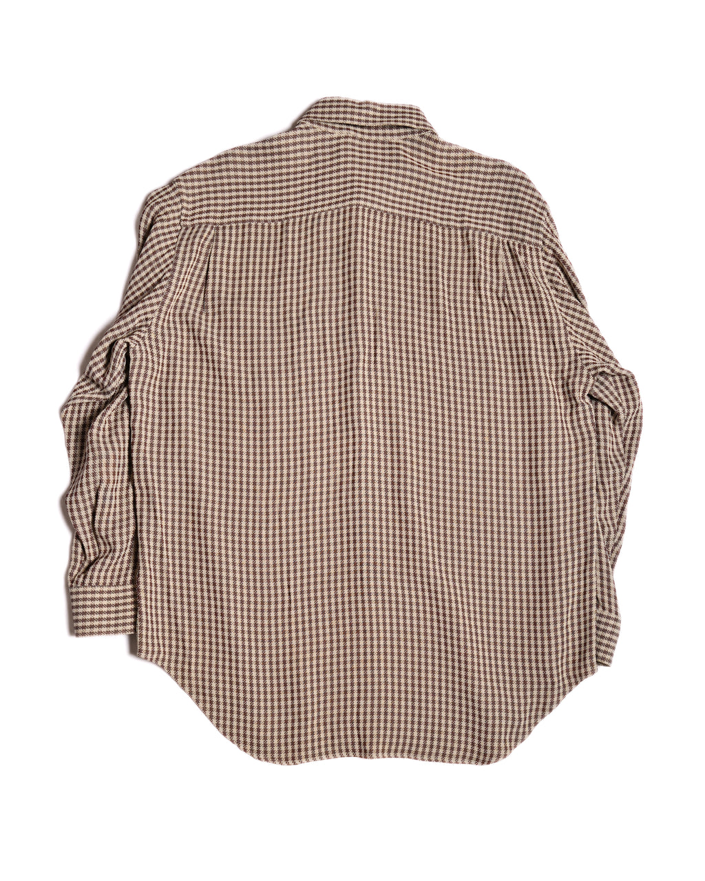 Giorgio Armani/ Houndstooth Check Pattern Summer Wool Shirt