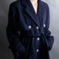 "DIOR" Double gun flap belted chester field coat