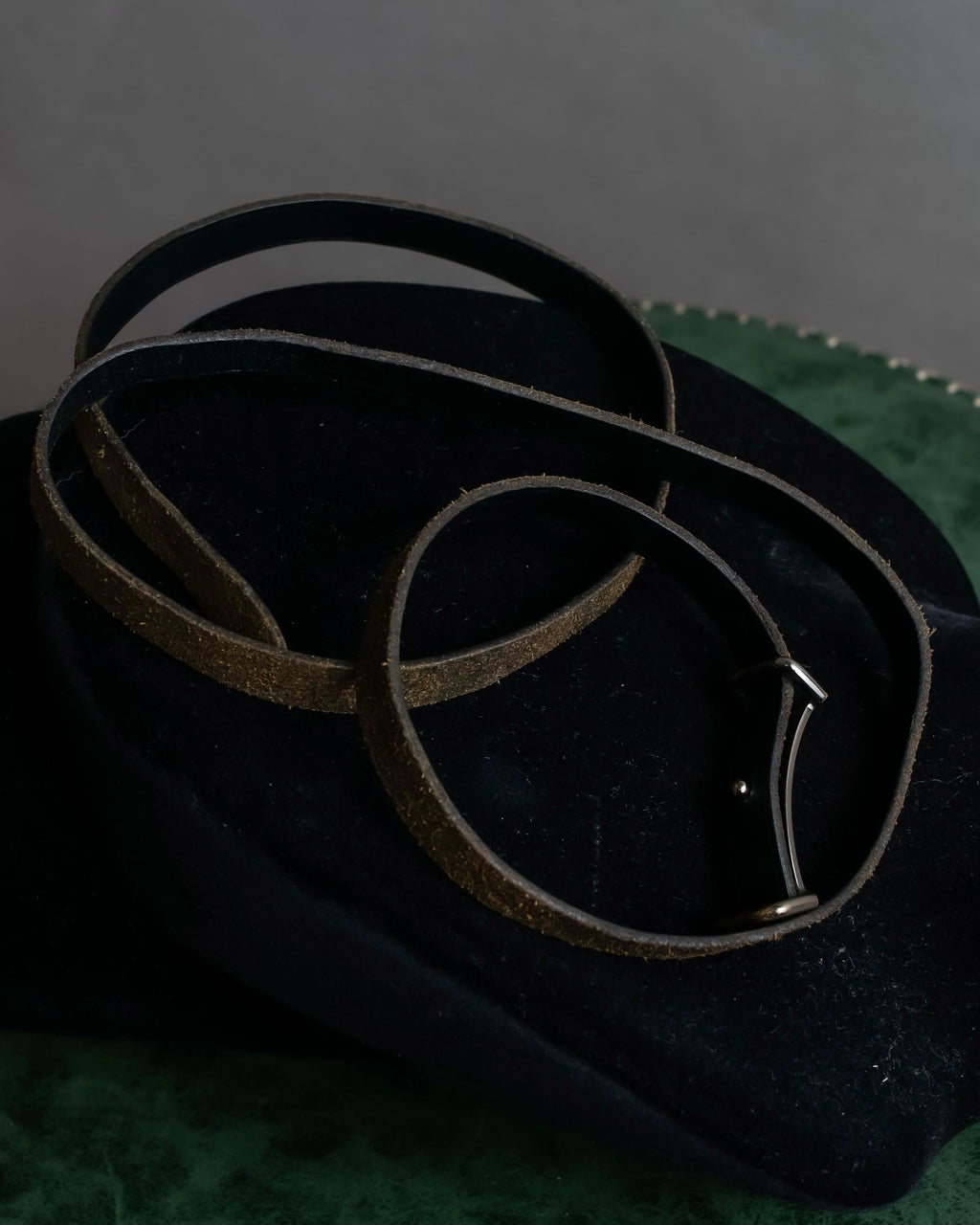 "HERMES" Layered design leather belt