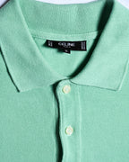 CÉLINE/ Logo Emblem Polo Shirt Mint Green