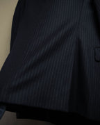 -SPECIAL- “Hermès” 80’s-90’s Super 120’s wool pinstripe double breasted setup
