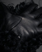 "BOTTEGA VENETA" Long-haired fur design leather gloves