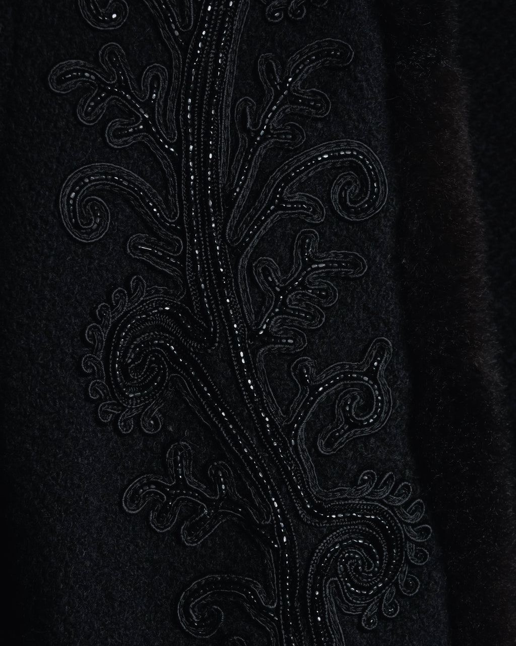 Chaqueta de piel con bordado de cuentas de los años 00 de Ralph Lauren