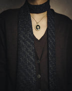 -SPECIAL- “CHANEL” 2017 Cruise Collection Pearl trimmed black pendant necklace