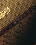 "Yves Saint Laurent" 70's-90's Woven leather shoulder bag