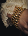 -SPECIAL- “Christian Dior” 70’s-80’s Five strand gold ball chain bracelet