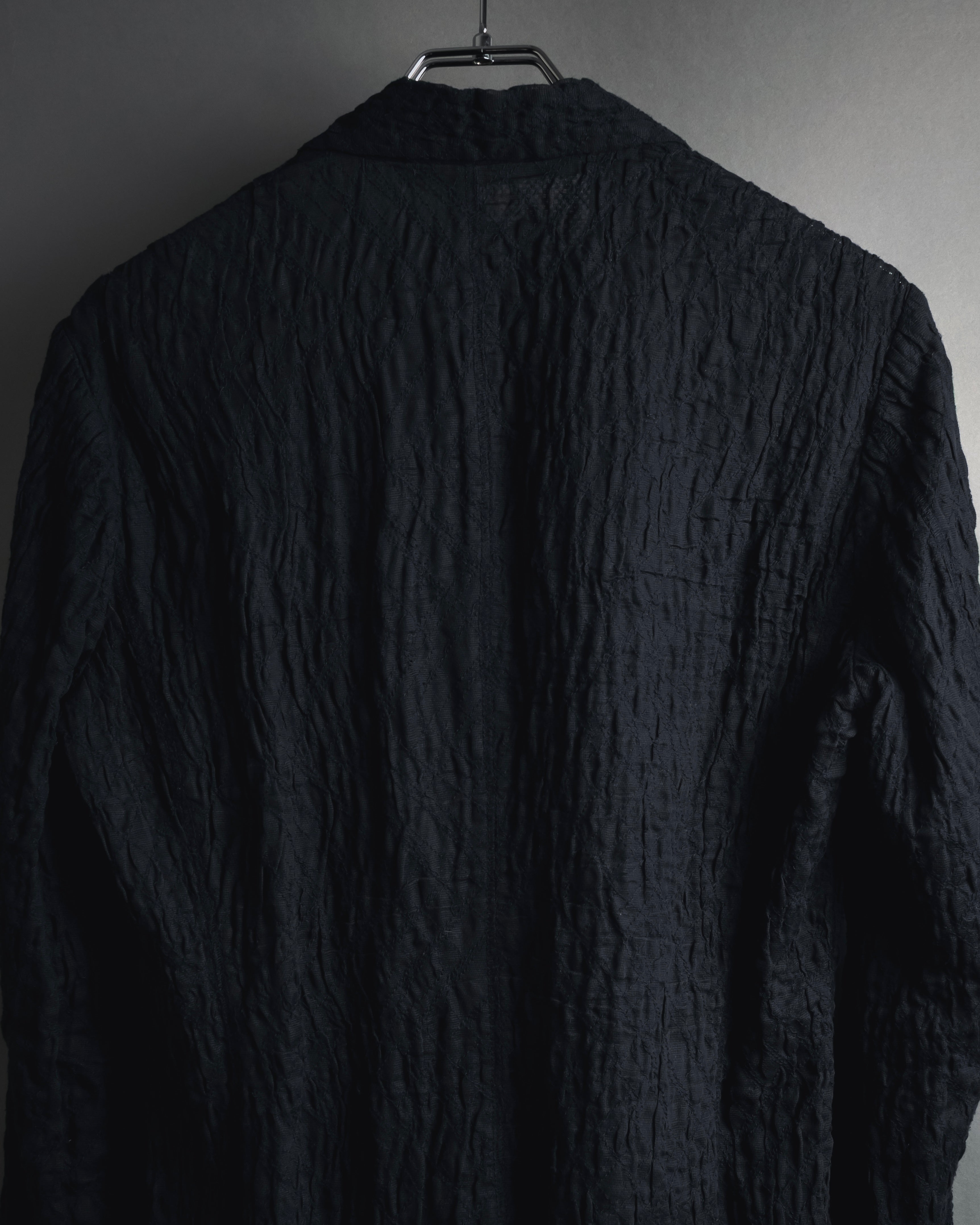 "ISSEY MIYAKE" 98SS Cotton shrunken tailored jacket