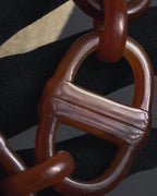 "Christian Dior" Sculptural tortoiseshell resin chain necklace