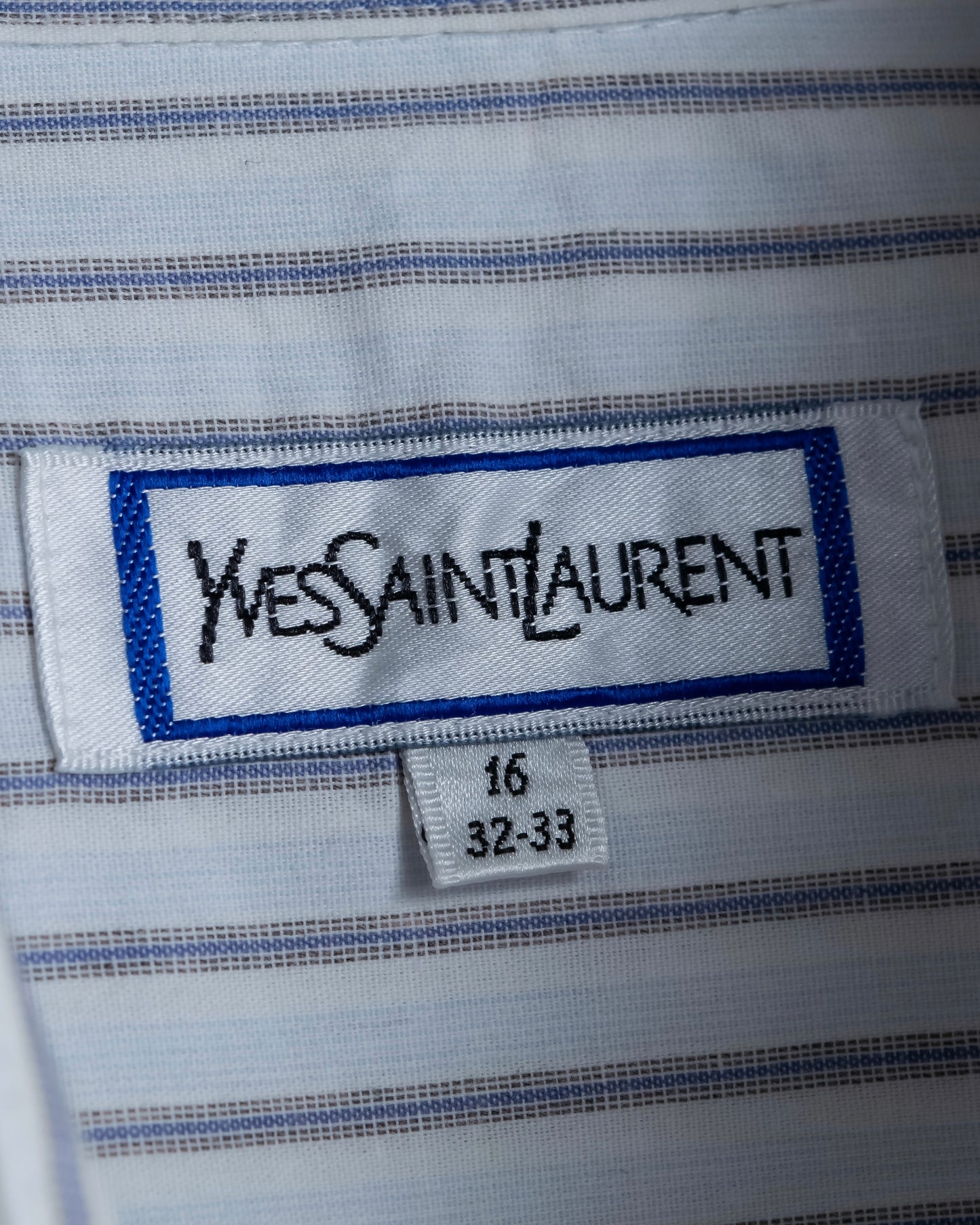 "YVES SAINT LAURENT" Button down design striped shirt