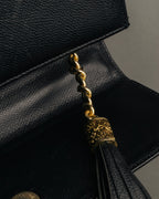 “Valentino Garavani” 90’s-00’s Structured V logo leather handbag