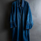 "Vintage gathered sleeve design denim long coat"