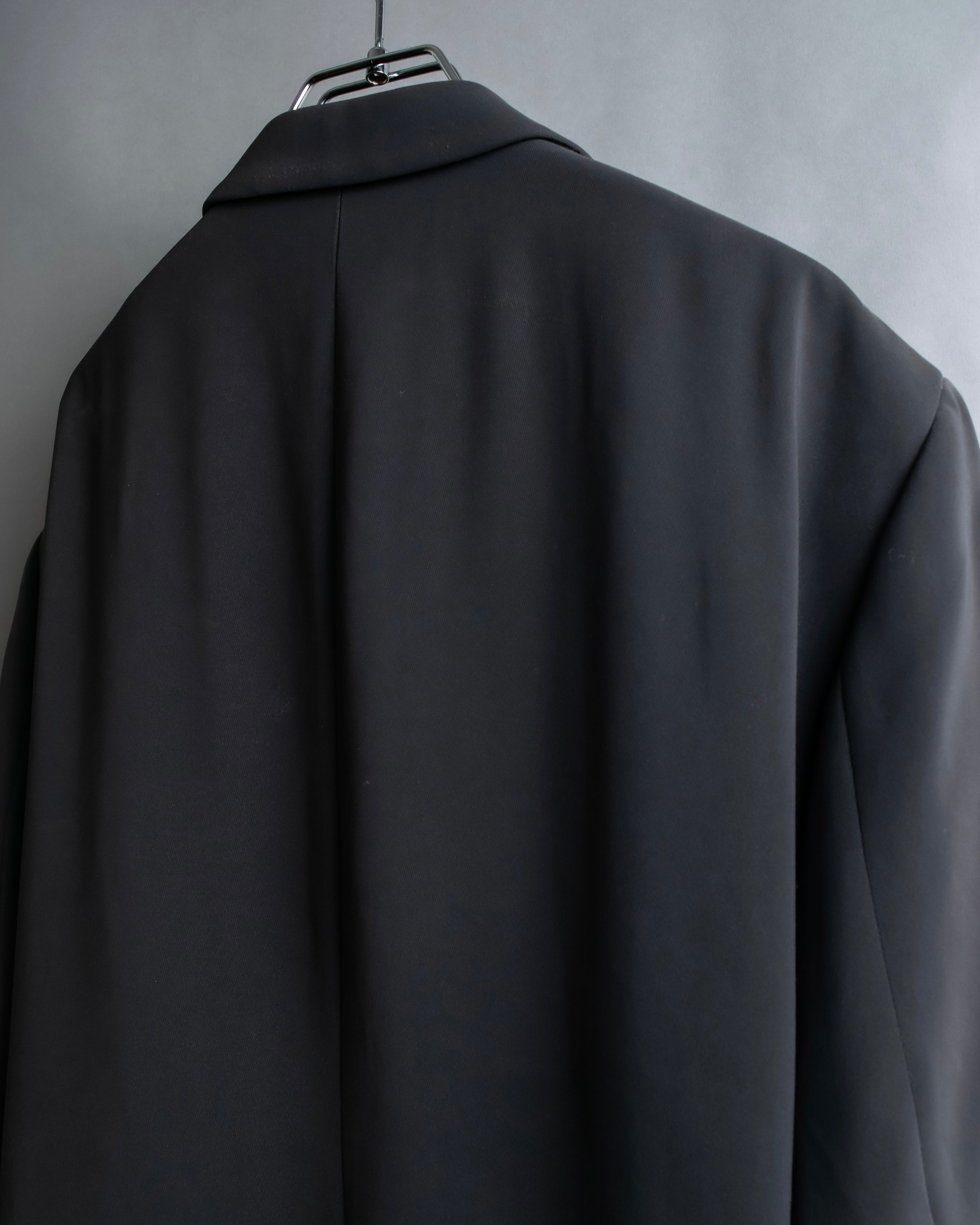 "TOSSARI" Shiny hidden zipper design tailored jacket