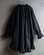 "PATOU" Ribbon shirring design poncho dress