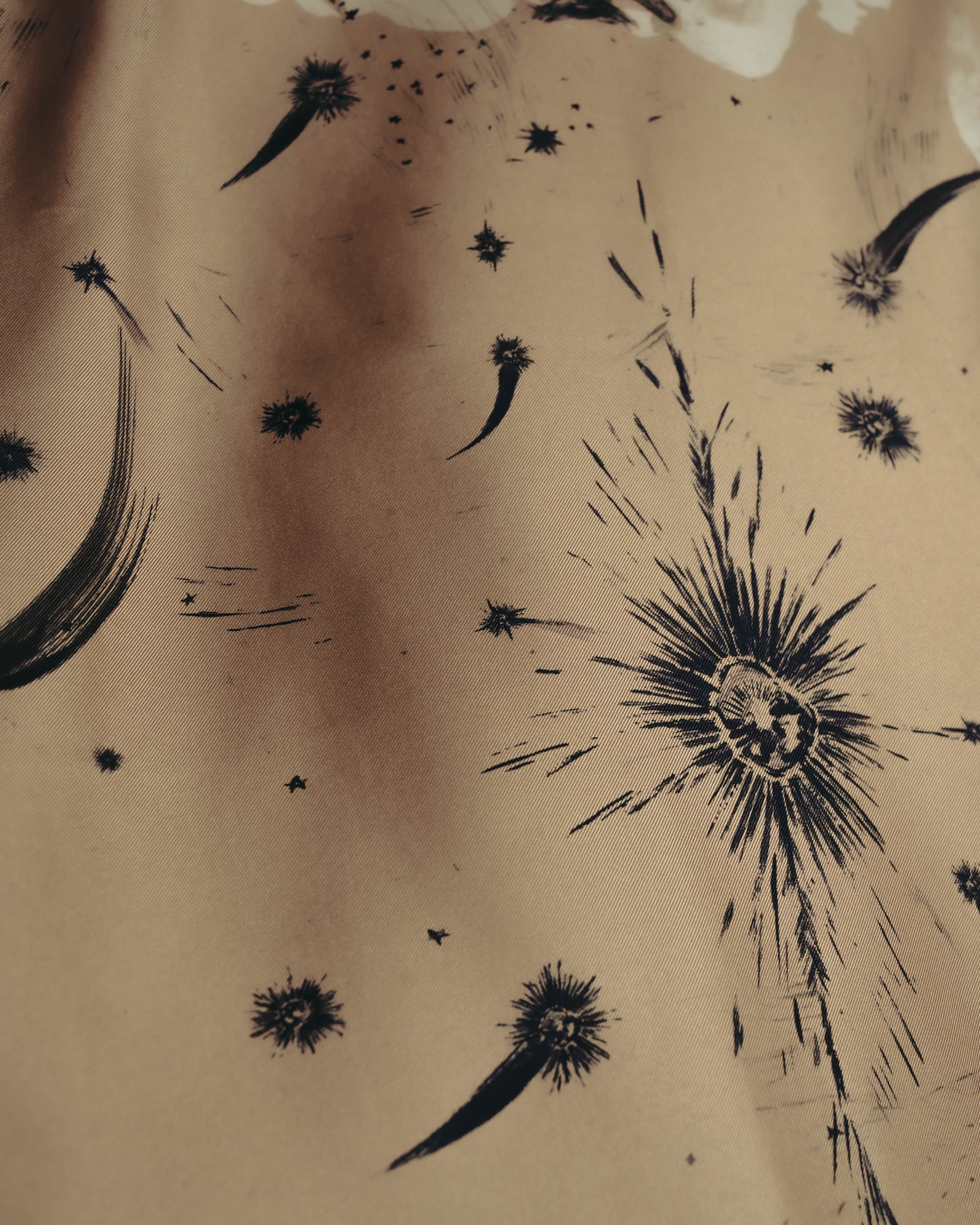 –SPECIAL– "Christian Dior" Celestial print silk square scarf