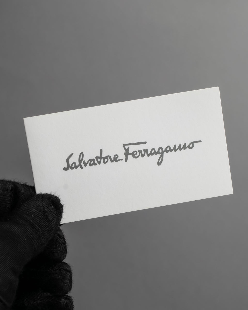 "Salvatore Ferragamo" Gancini motif greige color leather hand bag