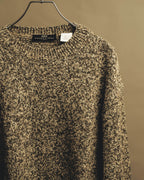 “BALENCIAGA” 90’s-00’s Textured melange wool-blend crewneck sweater