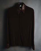 –SPECIAL– "HERMES"
00’s Transformable leather-trim viscose shirt