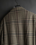 "BURBERRYS" Windowpane pattern tweed tailored jacket