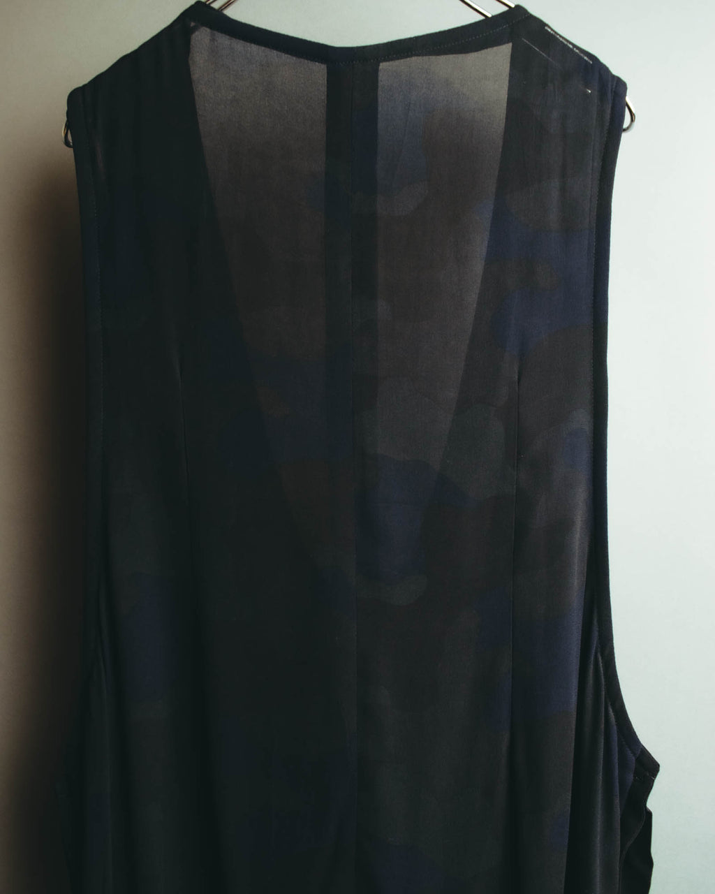 "Y's" 00's-10's Layered cupro sleeveless maxi dress