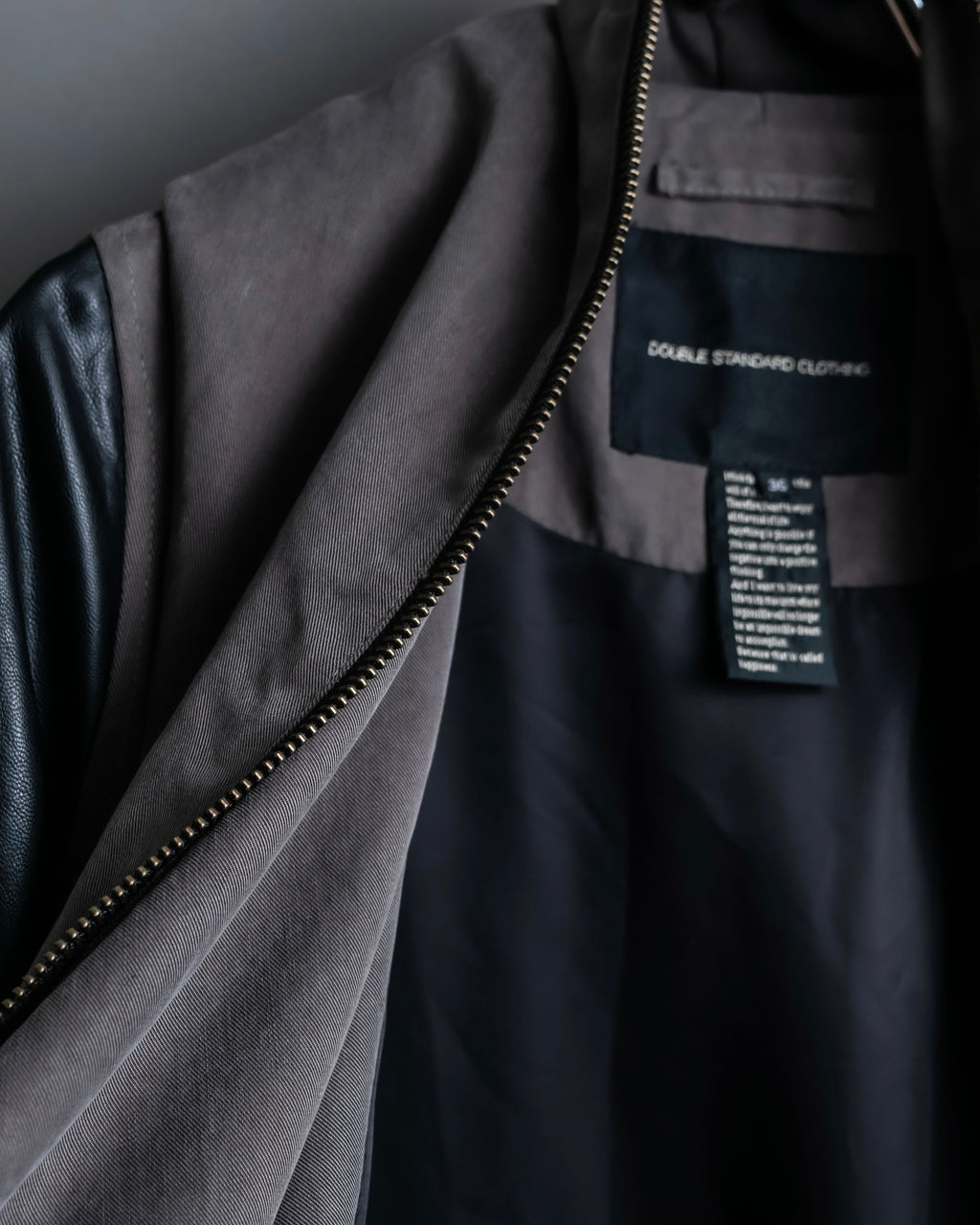 “DOUBLE STANDARD CLOTHING” Designed sleeve hooded middle coat