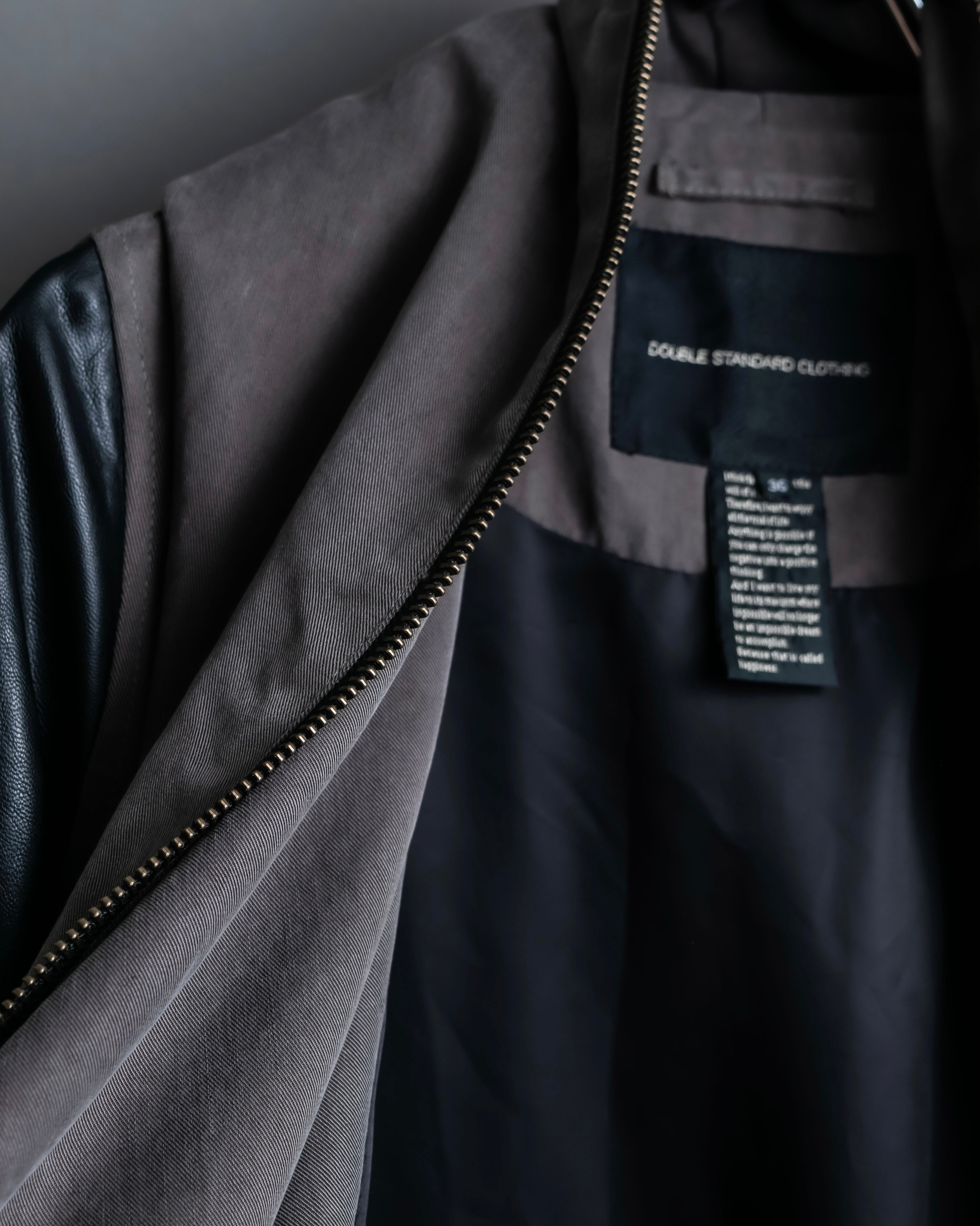 “DOUBLE STANDARD CLOTHING” Designed sleeve hooded middle coat