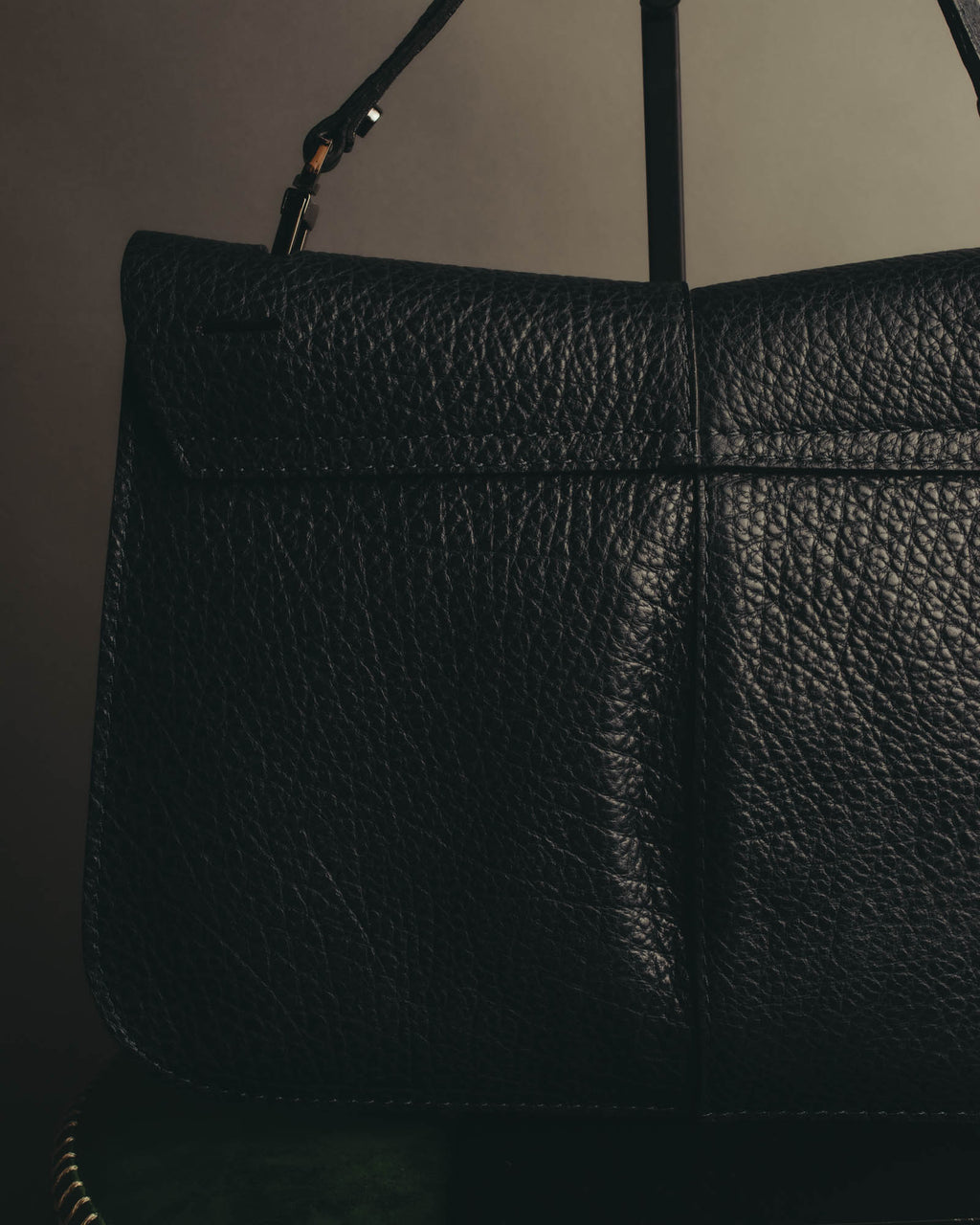 "GIANNI CHIARINI" 00's-10's Pebbled leather flap shoulder bag