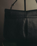 "GIANNI CHIARINI" 00's-10's Pebbled leather flap shoulder bag