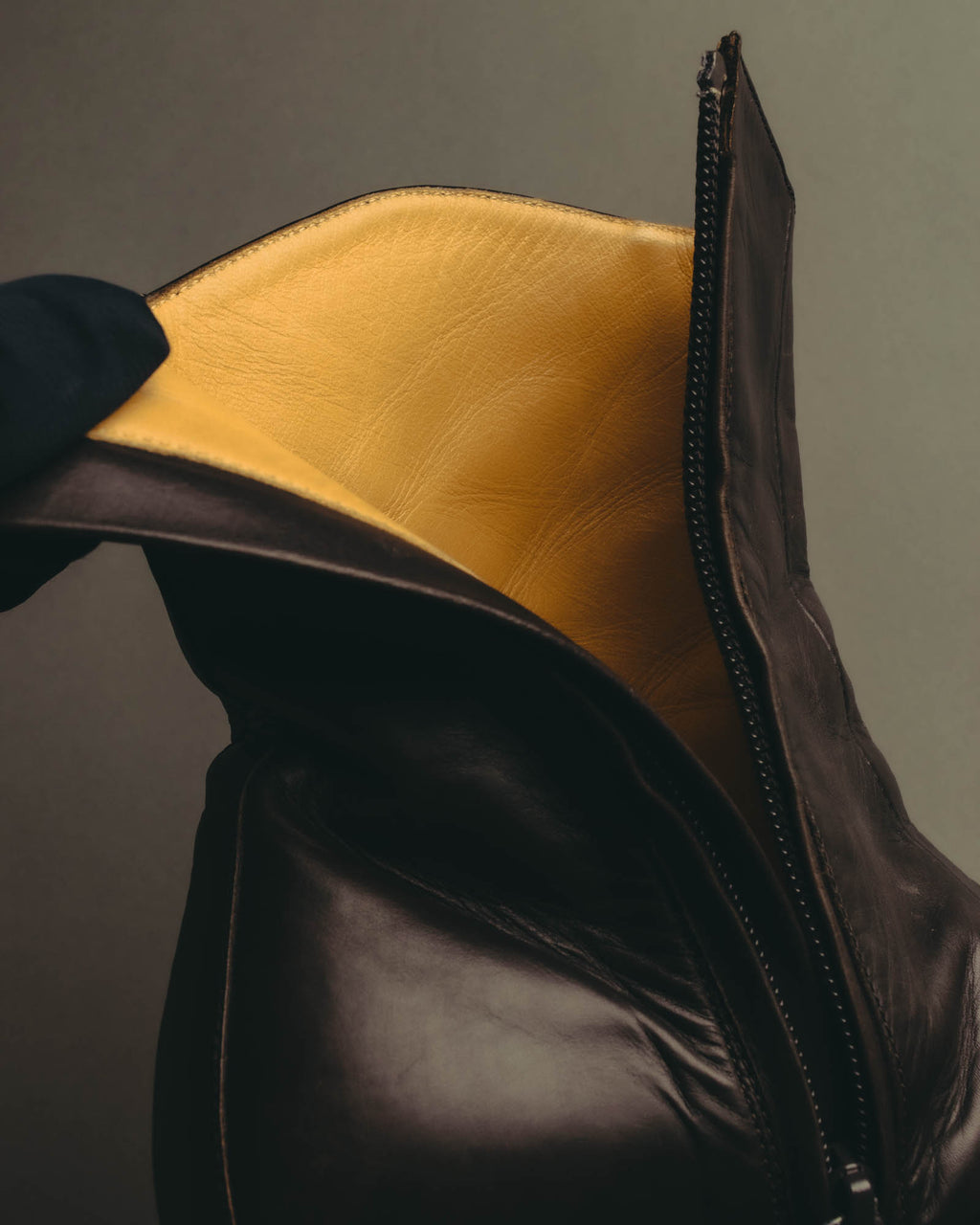 "Hermès" Minimal dark brown leather ankle boots