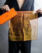 "HERMES" Exotic motif carre scarf