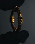 "HERMES" 80’s-90’s equestrian-threaded scarf ring