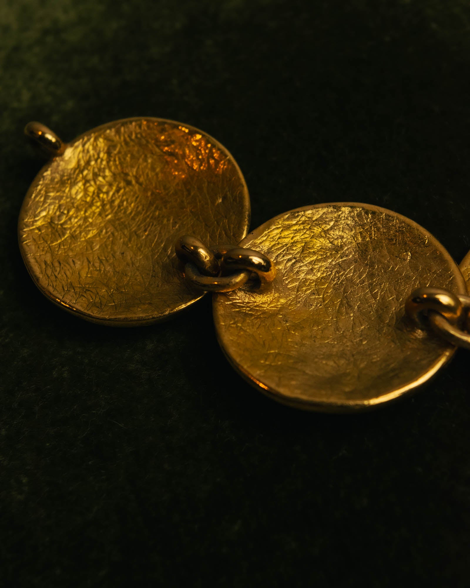 -SPECIAL- “YVES SAINT LAURENT” 80’s-90’s Lava texture statement bracelet