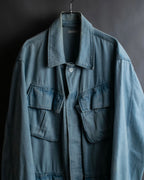 "COMOLI" Flap pocket design oversized denim jacket