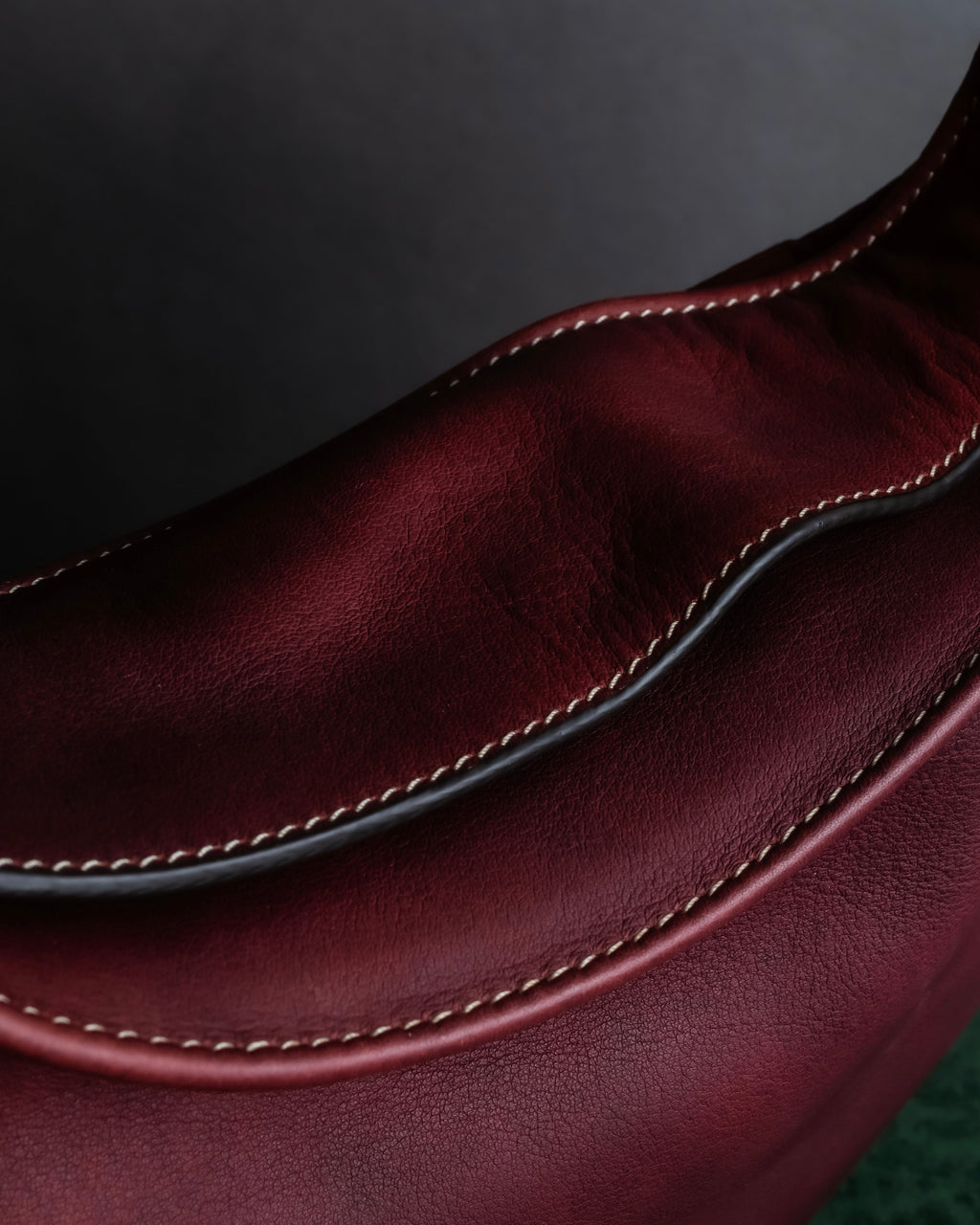 "SEQUOIA" Bordeaux color suede one-handle bag