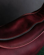 "SEQUOIA" Bordeaux color suede one-handle bag