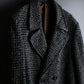 "Vintage houndstooth oversized tweed chester coat"