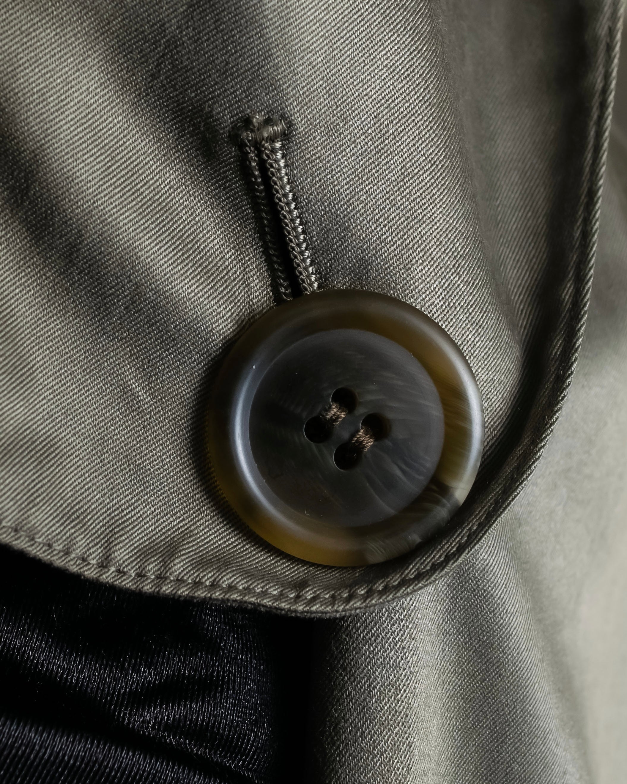 "Burberrys" Dark khaki belted trench coat