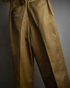 "Acne Studios" Belted design cotton twill high-waisted pants