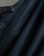 "ISSEY MIYAKE FETE" Fabric change stripe pattern wide slacks