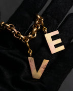 "YVES SAINT LAURENT" LOVE typography &amp; Cassandra motif design bracelet