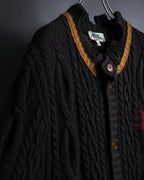 "Vivienne Westwood" Orb logo engraved cable knit cardigan