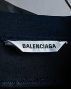 "BALENCIAGA" Polka dot flying squirrel silhouette bow tie dress