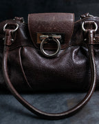 "Ferragamo" Marissa gancini motif hand bag