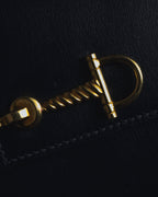 -SPECIAL- "HERMES" 60’s early sandrine box dark blue calf bit bag