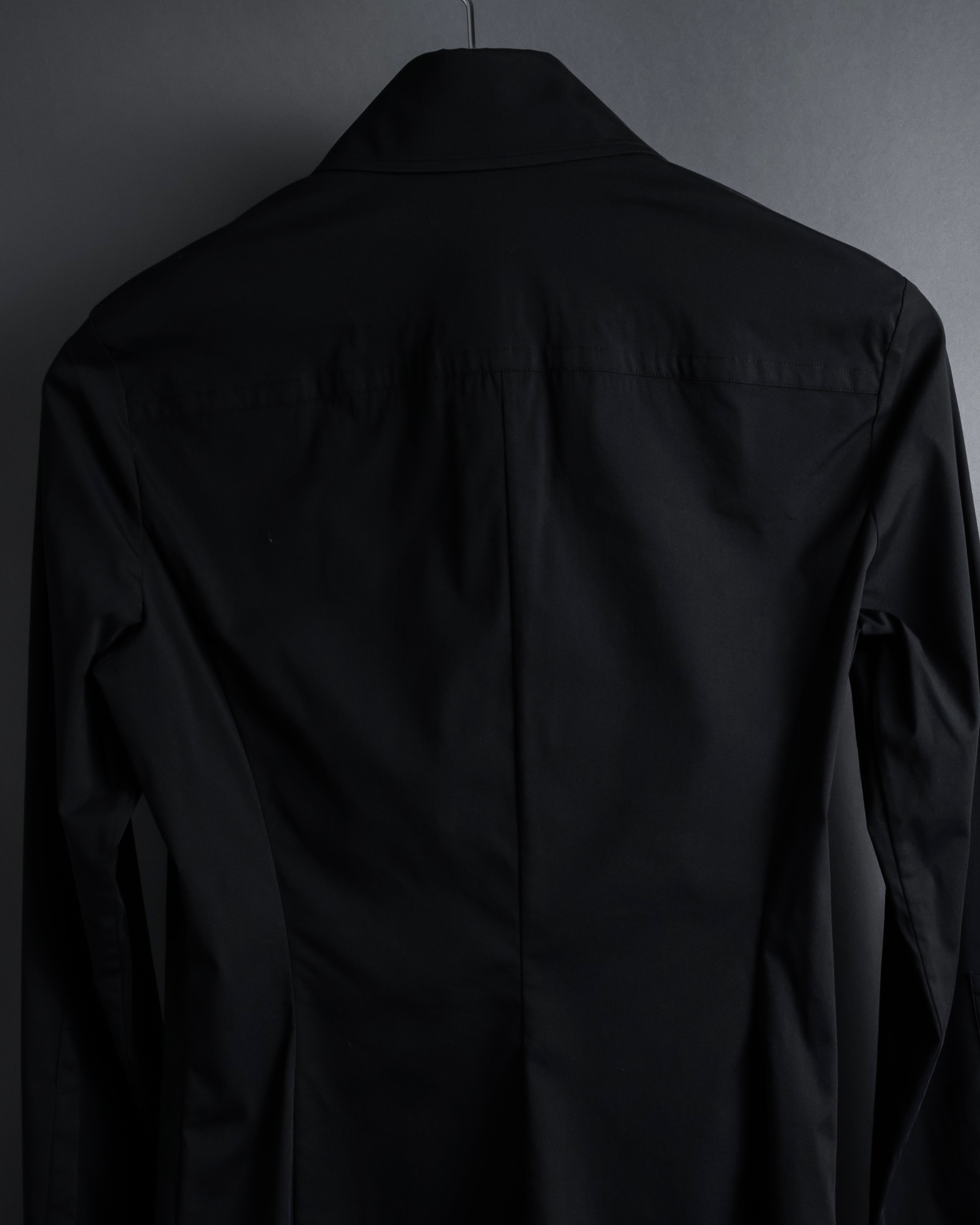 “BURBERRY” Tuxedo bib detail dress shirt