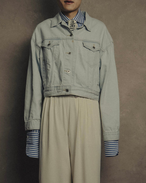 -MOOD MILLÉSIMES- “Levi’s SilverTab” 2010’s-20’s silvertab cropped light wash denim jacket