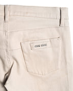 MIU MIU/ Back Metal Logo Designed Riding Pants Beige