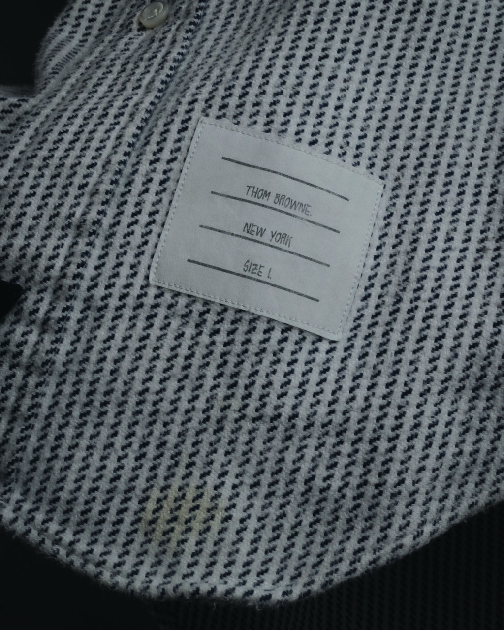 "THOM BROWNE" Micro patterned button-down shirt