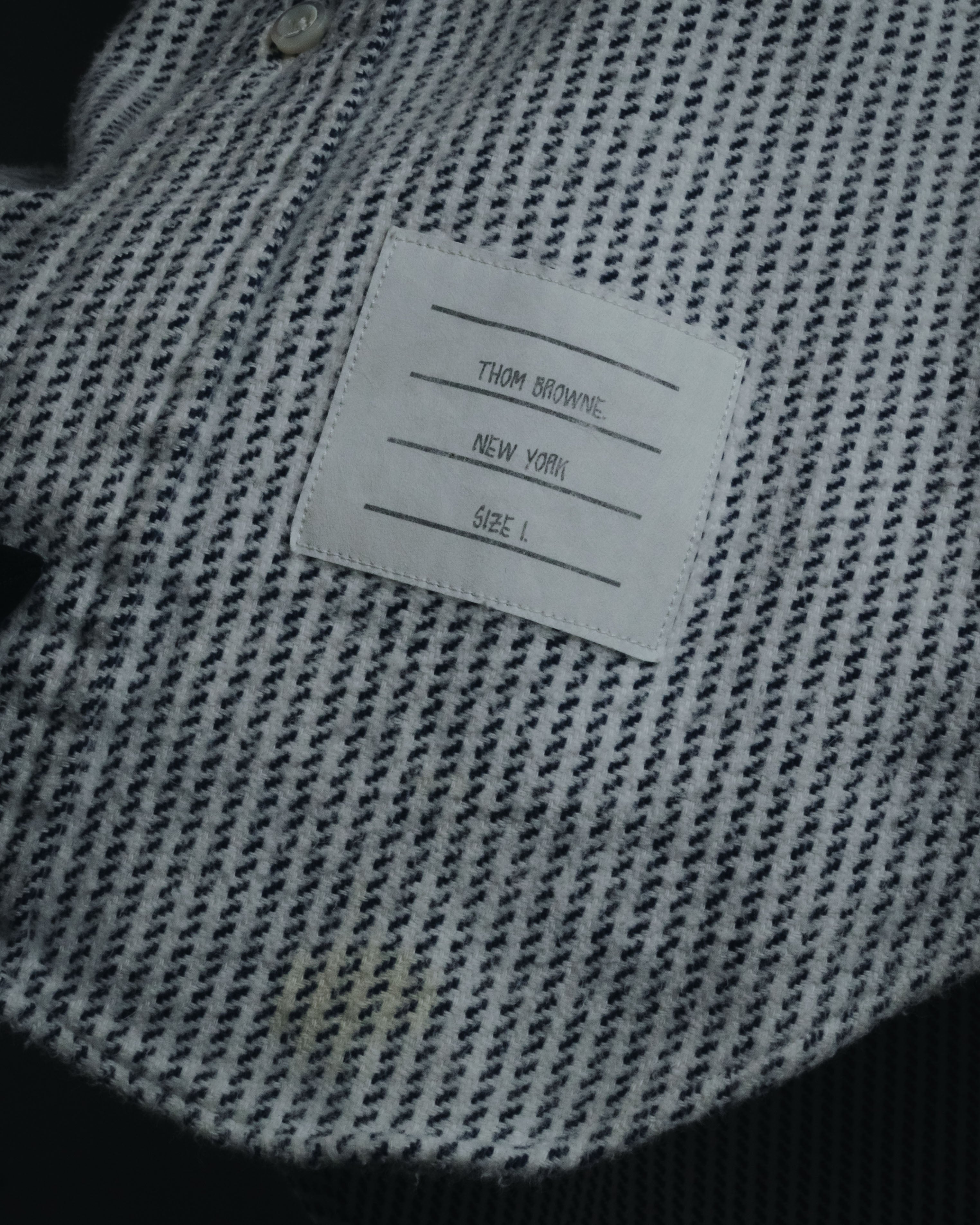 "THOM BROWNE" Micro patterned button-down shirt