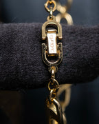 "DIOR" Oval chain rhinestone studded bracelet